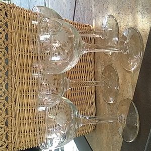 Princess House Crystal Short Wine Glasses (4)